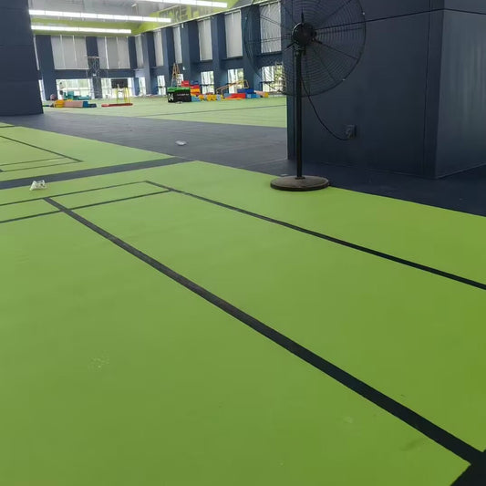 Beable PVC Badminton Flooring with White Court Lines | Door-to-Door Service | For Europe & Australia Clubs