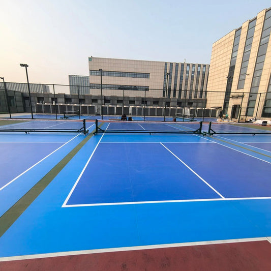 Suelos de PVC profesionales Beable para canchas de pickleball en interiores y exteriores: colores y logotipos personalizados disponibles
