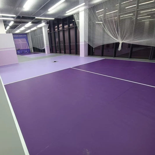 Suelo deportivo profesional de PVC Beable para canchas de pickleball | Color y marcaje de líneas personalizados