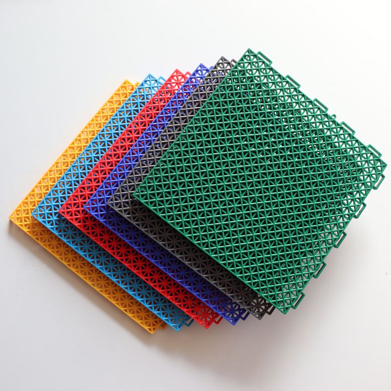 Beable Full Court Basketball Flooring | PP Interlocking Tiles with White Line Marking | DIY Friendly | For Schools & Clubs