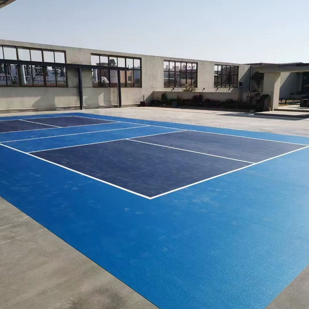 Revêtement de sol en PVC durable pour pickleball en extérieur – Lignes et logos personnalisés pour clubs et écoles