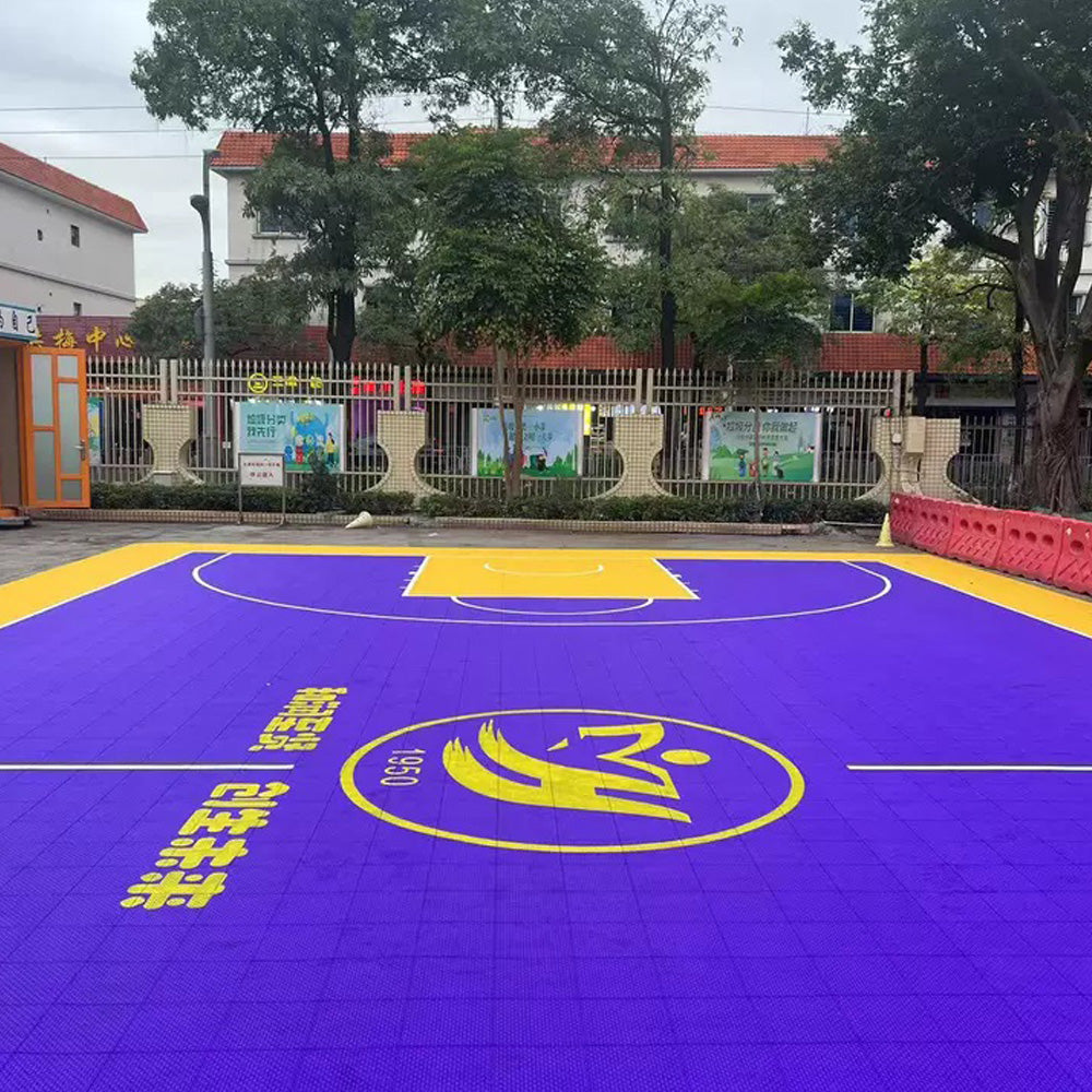 Beable Basketball Court Interlocking Tiles for School and Club – Custom Color & Branding Options