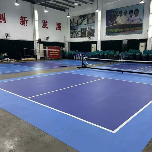 Rollo de suelo de PVC Beable de 3,0 mm de alta calidad para cancha de pickleball: antideslizante, duradero y personalizable con logotipo y opciones de color.