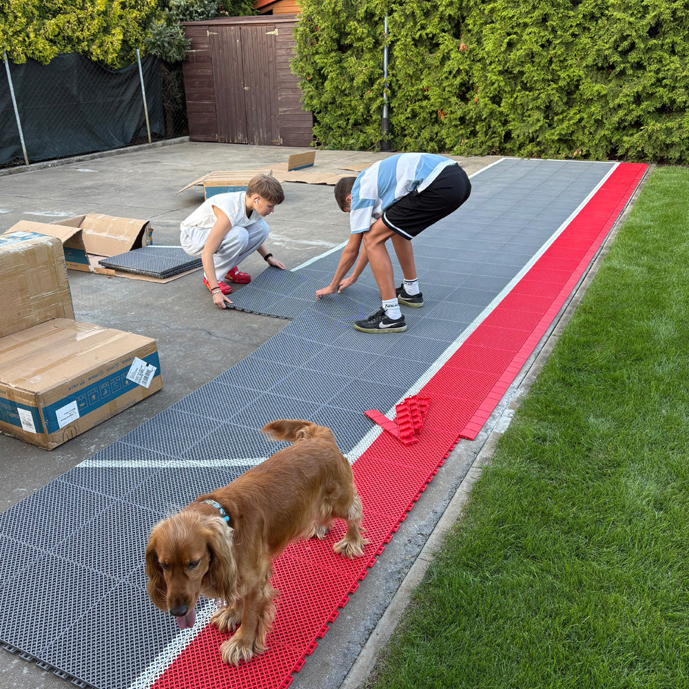 Beable Custom PP Interlocking Basketball Court Flooring – Outdoor Sports Tiles with Court Line Marking