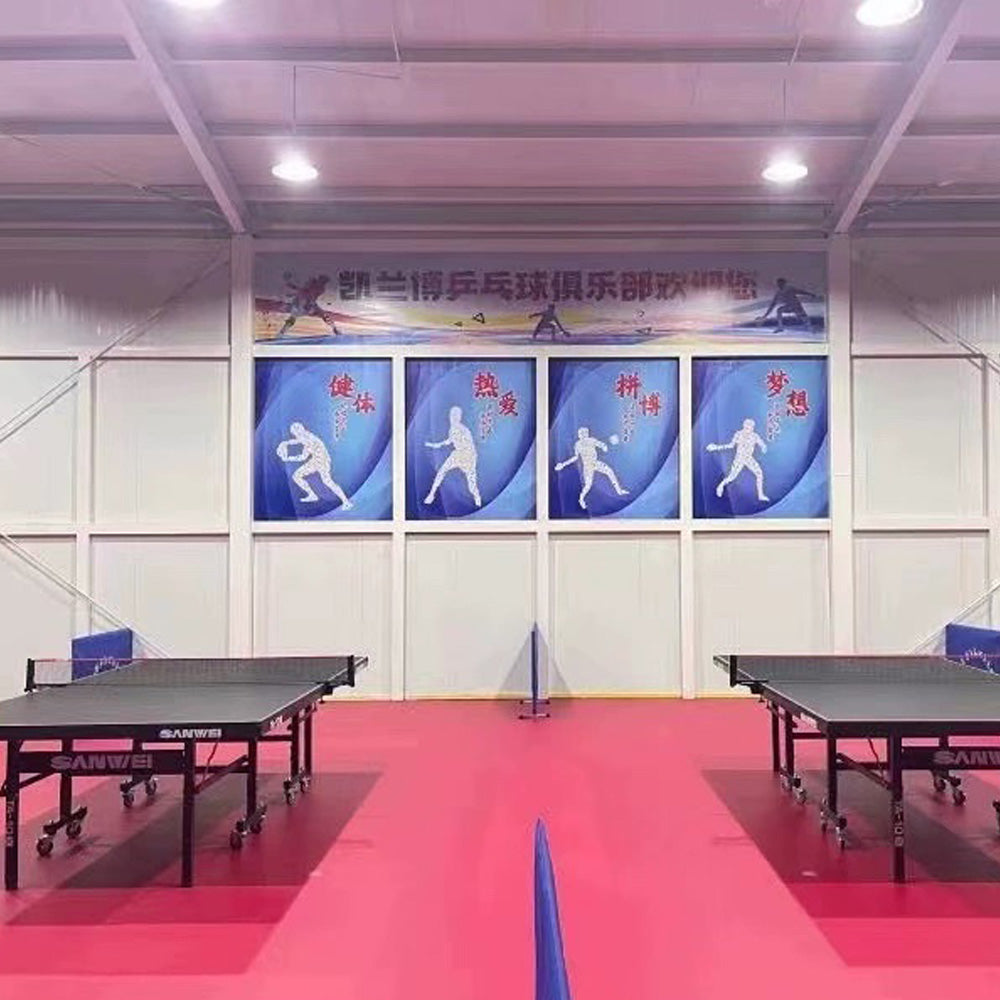 Beable Customizable Table Tennis PVC Sports Flooring – Competition Court Surface with Personalized Logo