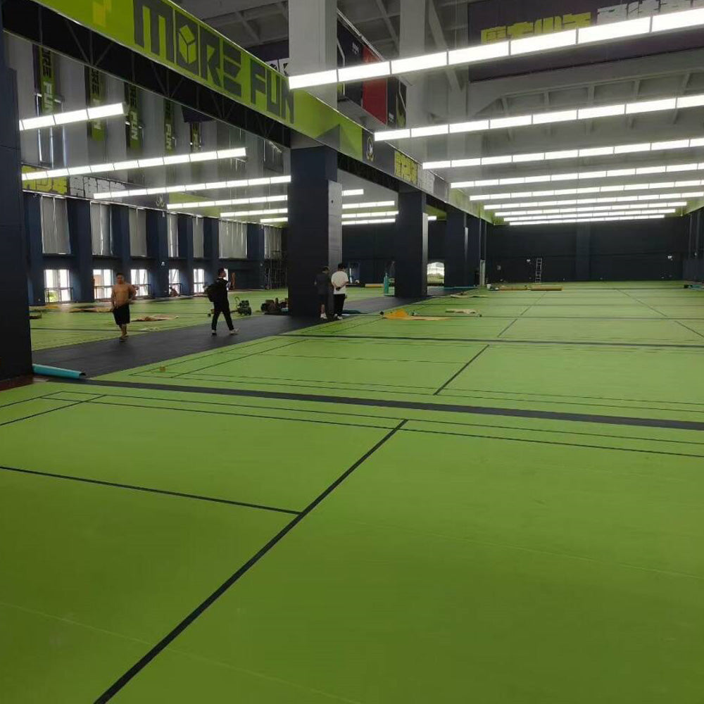 Beable PVC Badminton Flooring with White Court Lines | Door-to-Door Service | For Europe & Australia Clubs