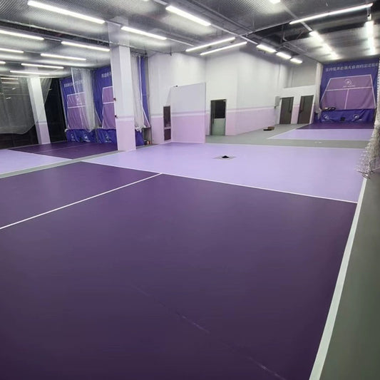 Suelo deportivo profesional de PVC Beable para canchas de pickleball | Color y marcaje de líneas personalizados