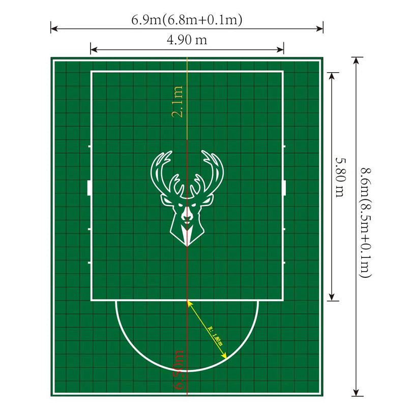 Beable Professional PP Modular Basketball Flooring | Customize Your Court Design | Easy Install & Door-to-Door Delivery