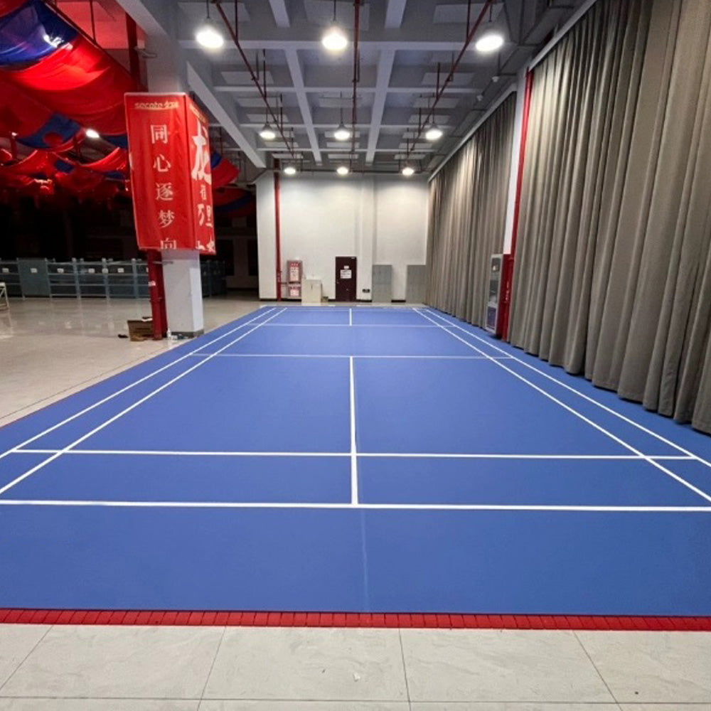 Beable Custom-Made Badminton Flooring | PVC Roll with Court Lines & Logo Printing | Direct Factory Supply