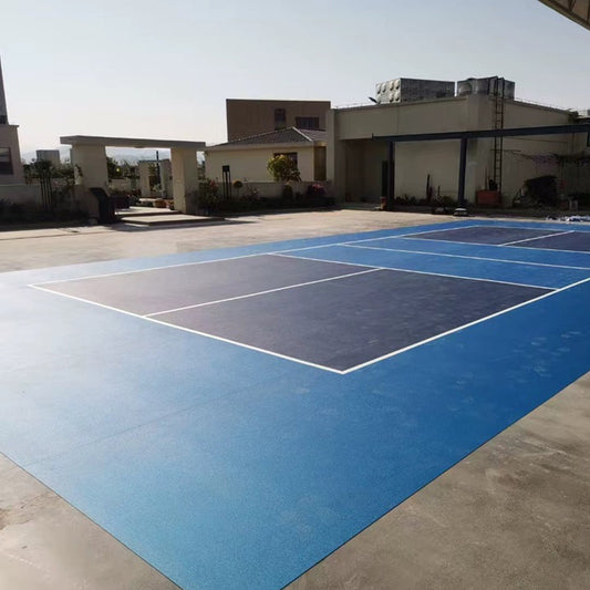 Suelo de PVC duradero para pickleball de Beable para exteriores: líneas y logotipos personalizados para clubes y escuelas