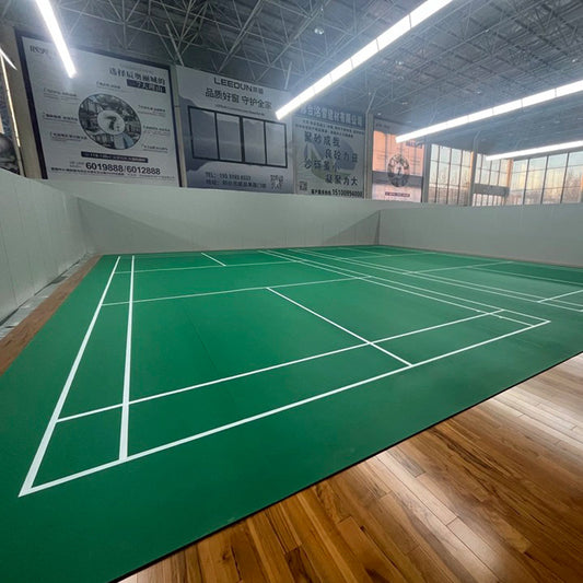 Beable Indoor Badminton Court Roll Flooring – Eco PVC, Customizable for Schools, Gyms & Tournaments