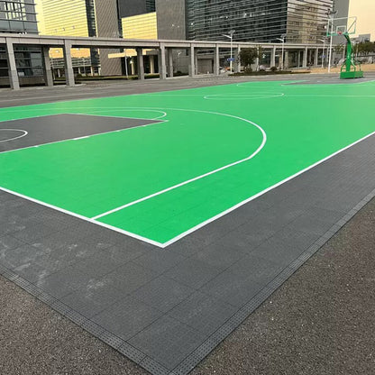 Beable Custom PVC Interlocking Flooring for School & Club Basketball Courts – With Game Lines
