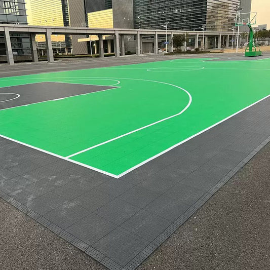 Beable Custom PVC Interlocking Flooring for School & Club Basketball Courts – With Game Lines