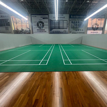 Beable Indoor Badminton Court Roll Flooring – Eco PVC, Customizable for Schools, Gyms & Tournaments