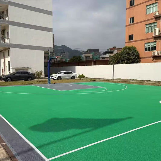 Beable All-Weather PP Interlocking Floor for Outdoor Sports – Basketball Court Modular Tiles with Game Lines