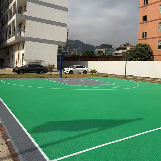 Beable All-Weather PP Interlocking Floor for Outdoor Sports – Basketball Court Modular Tiles with Game Lines